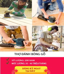 đơn hàng đánh bóng gỗ
