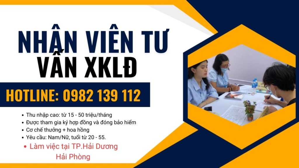 tuyên nhân viên tuyển dụng xklđ tại hải dương