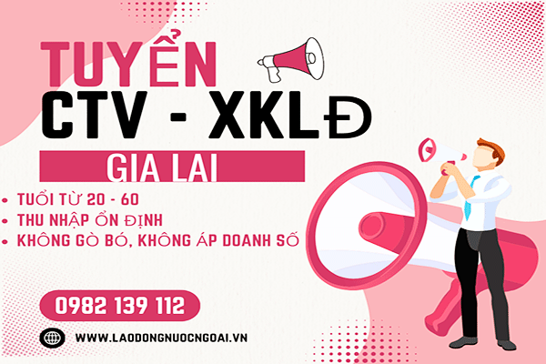 Tuyển cộng tác viên xuất khẩu lao động tại Gia Lai, thu nhập ổn định.