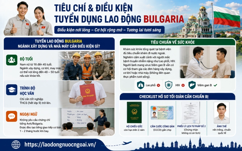 Tieu Chi Va Dieu Kien Tuyen Dung Lao Dong Bulgaria