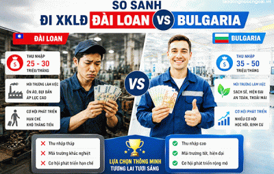 đi xkld đài loan hay bulgaria