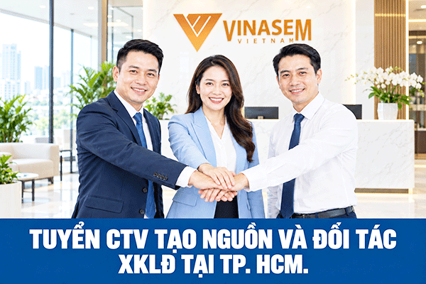 Tuyển CTV XKLĐ tại TP. HCM: cộng tác viên tạo nguồn và hợp tác văn phòng
